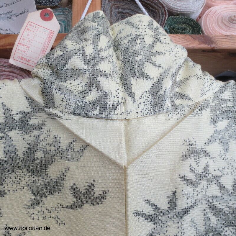 Tsumugi Seiden Kasuri Bambusmuster Kimono