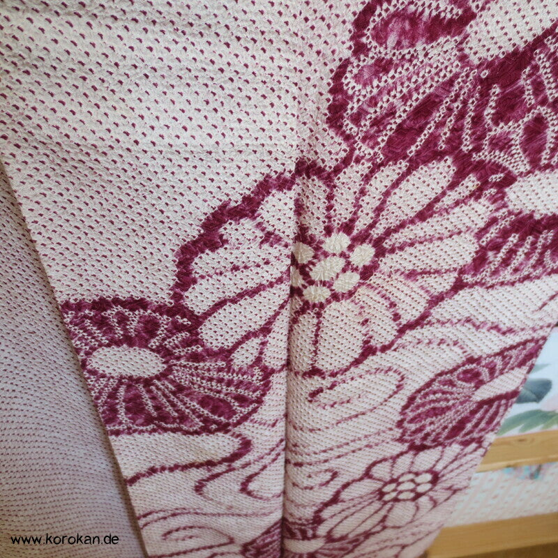 Full Shibori Chrysanthemen Fluss Homongi Kimono
