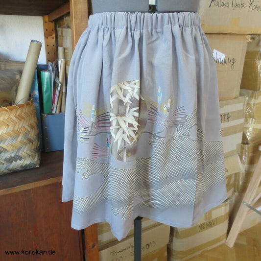 japanischer Upcycling Rock mit Gummizug in der Taille
