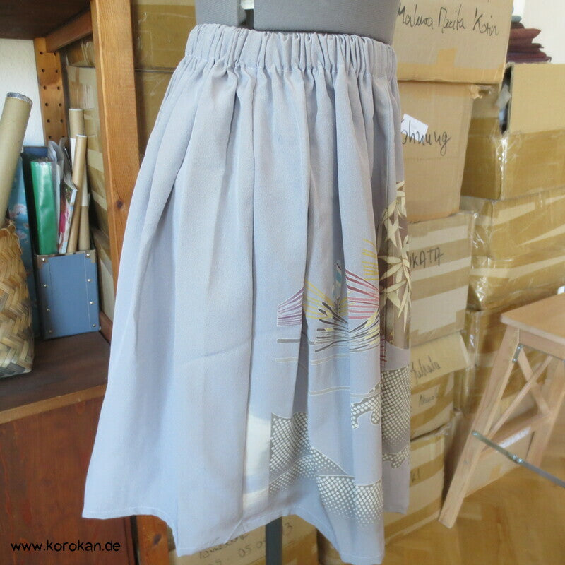 japanischer Upcycling Rock mit Gummizug in der Taille