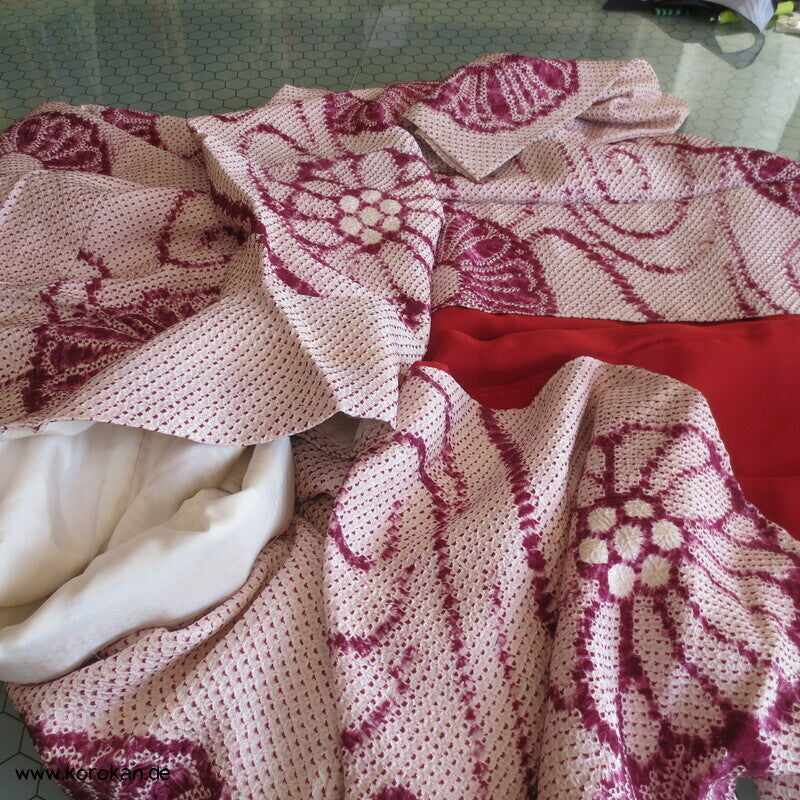 Full Shibori Chrysanthemen Fluss Homongi Kimono