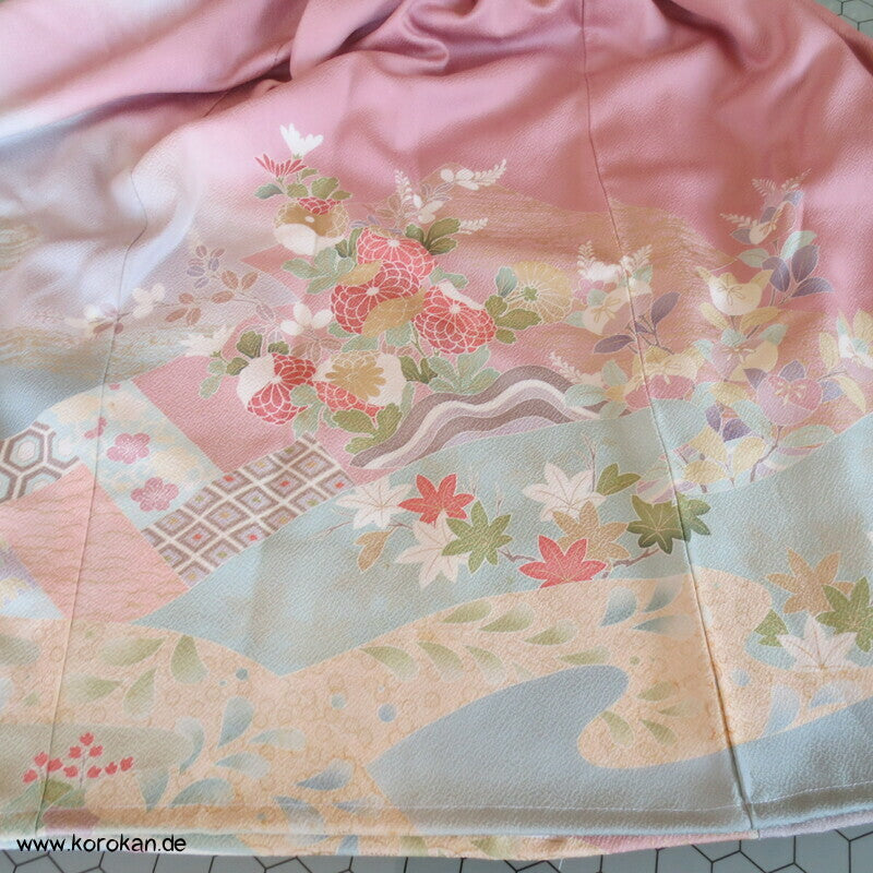 japanischer Upcycling Rock mit Gummizug in der Taille