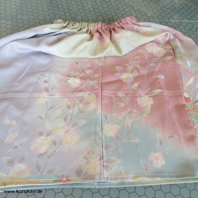 japanischer Upcycling Rock mit Gummizug in der Taille