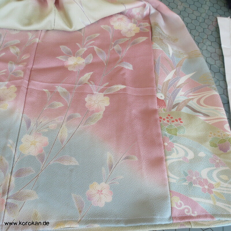 japanischer Upcycling Rock mit Gummizug in der Taille