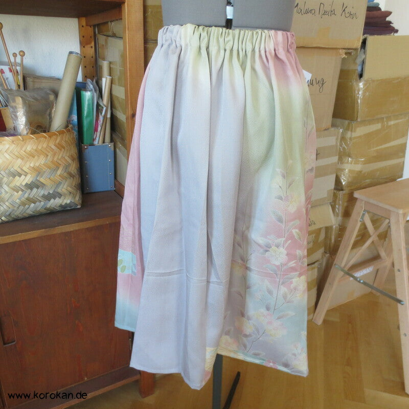 japanischer Upcycling Rock mit Gummizug in der Taille