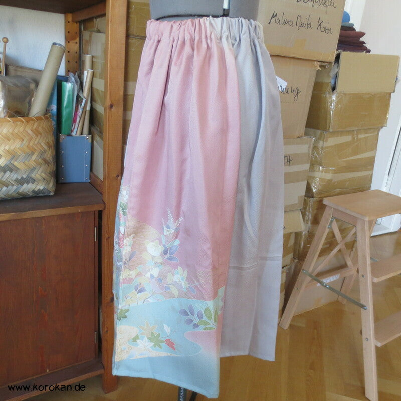 japanischer Upcycling Rock mit Gummizug in der Taille