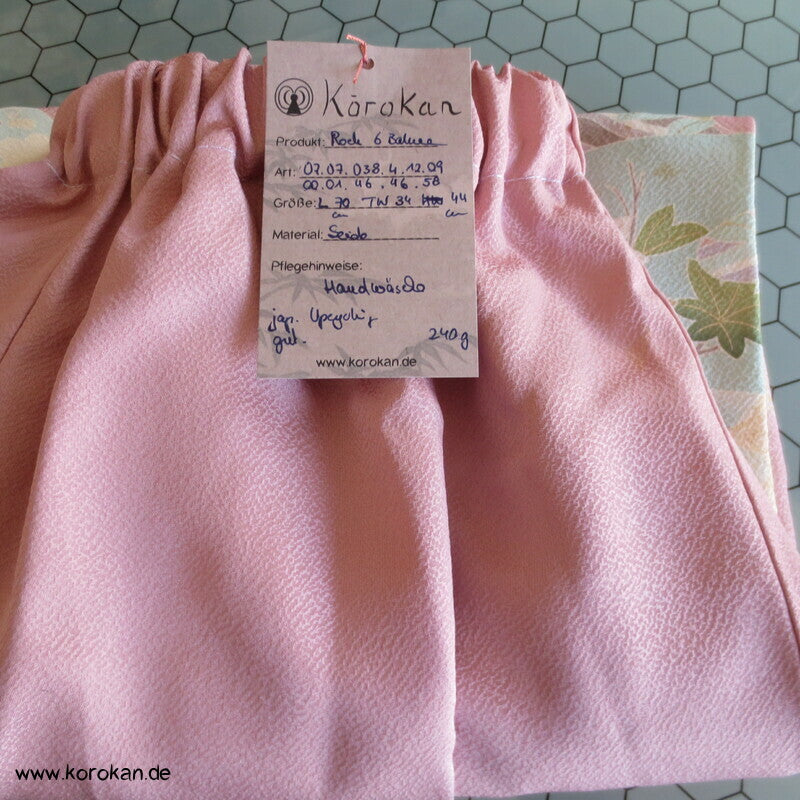 japanischer Upcycling Rock mit Gummizug in der Taille