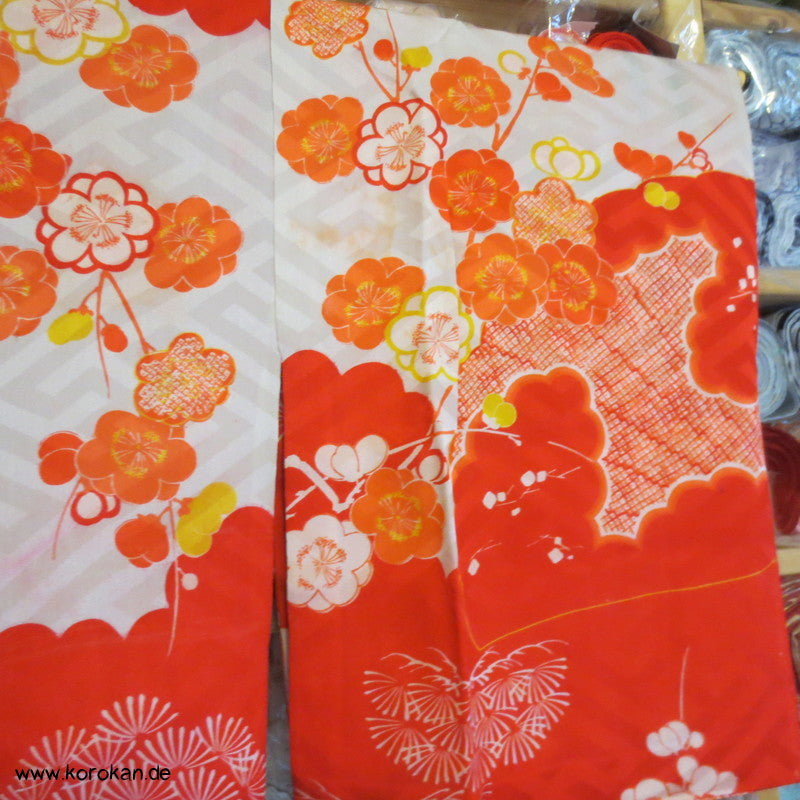 bunte Seide Juban Kimono