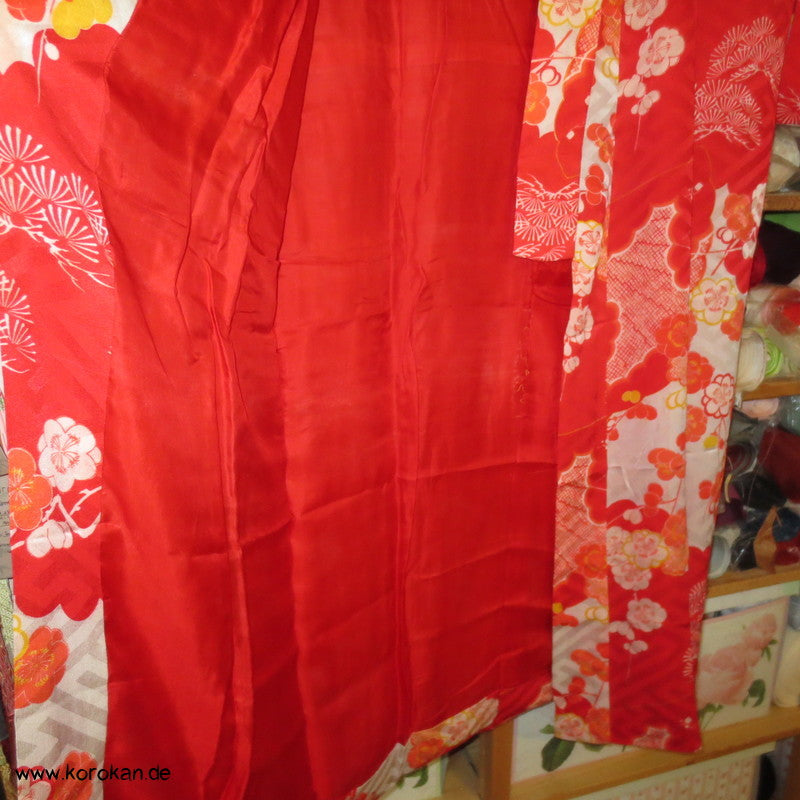 bunte Seide Juban Kimono