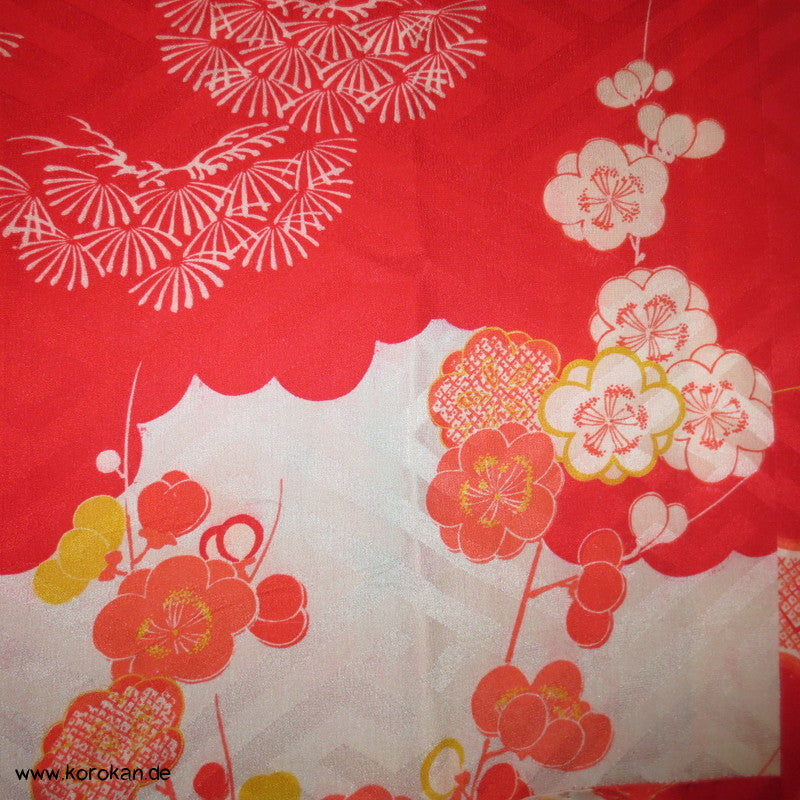 bunte Seide Juban Kimono