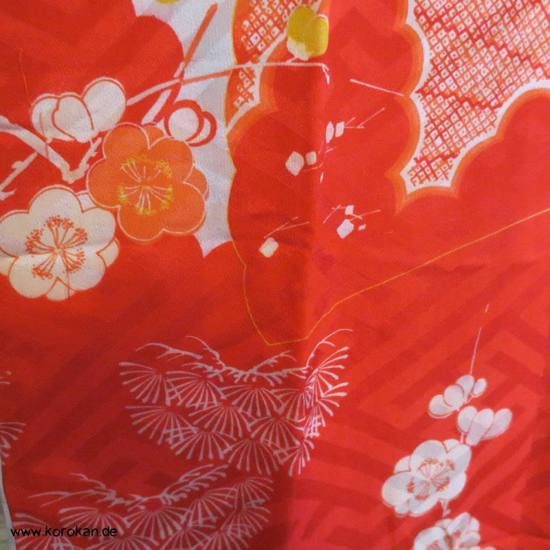 bunte Seide Juban Kimono