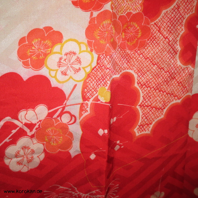 bunte Seide Juban Kimono