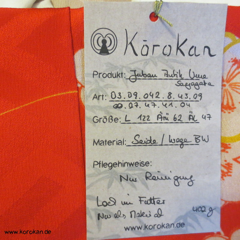 bunte Seide Juban Kimono