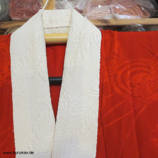 rote Phönix Seide Juban Kimono