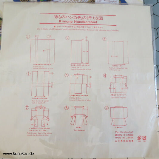 Kimono Taschentücher - als Origami Kimono gefaltet