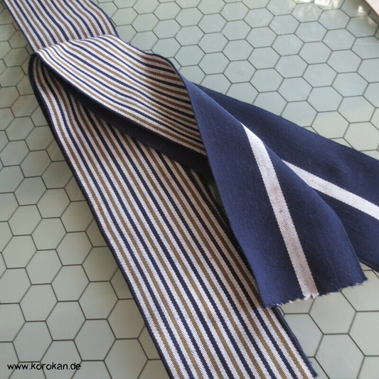 blau gestreifter Datejime Band zum Binden des Juban