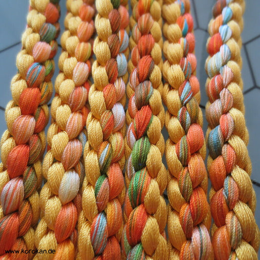 sonnengelb rot orange Kordel Obijime, Seide