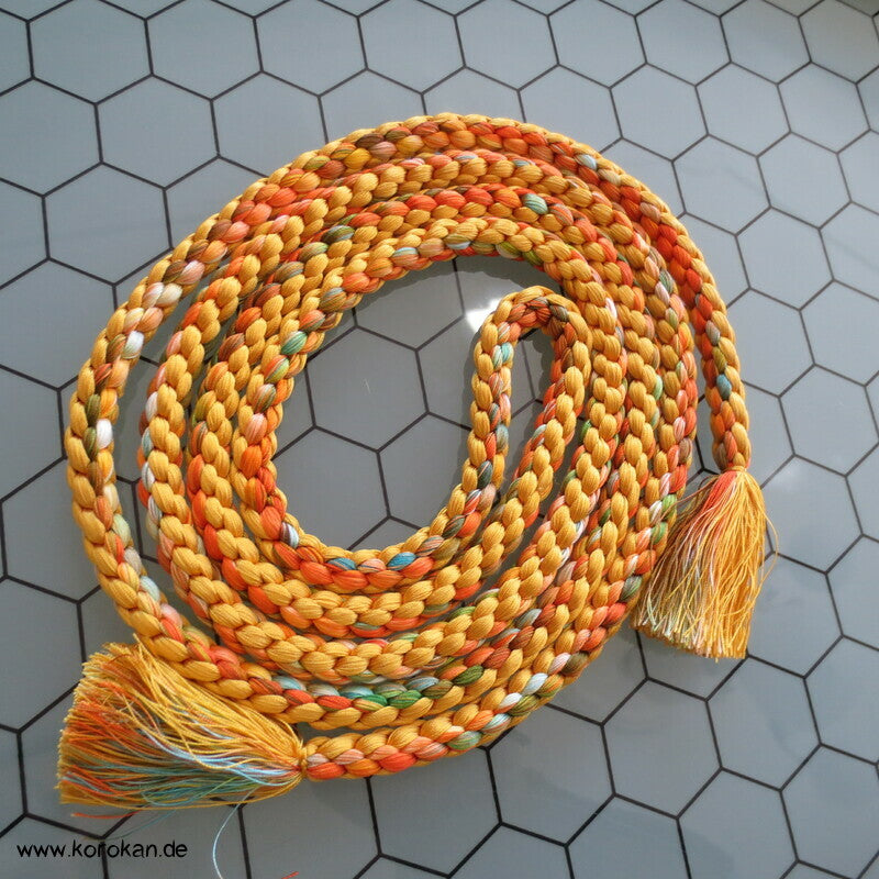 sonnengelb rot orange Kordel Obijime, Seide
