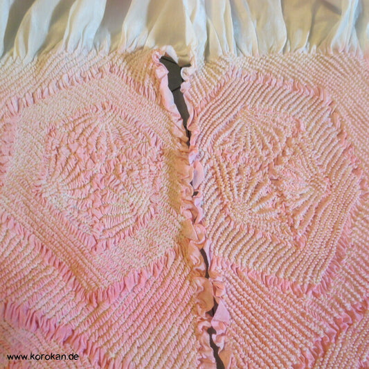 Shibori Kikko auf glatter Seide Obiage