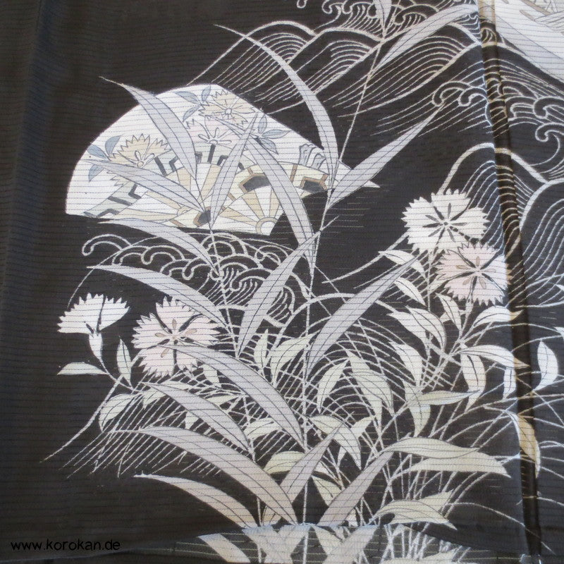Nadeshiko Rho Seide Tomesode Kimono - ungefüttert, halbtransparent
