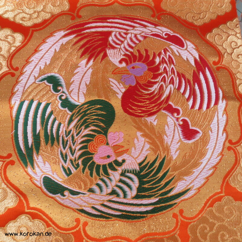 Phönix Roundels Seidenbrokat