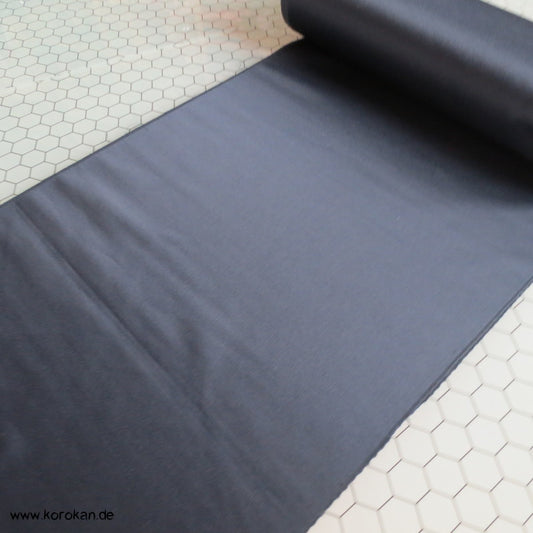 dunkelblau uni Kimono Seidensatin