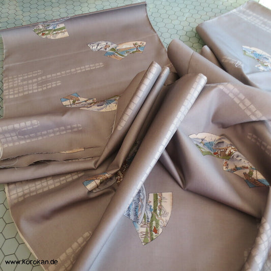 Bilderfächer japanische feine Seide Männer Juban Kimonostoff