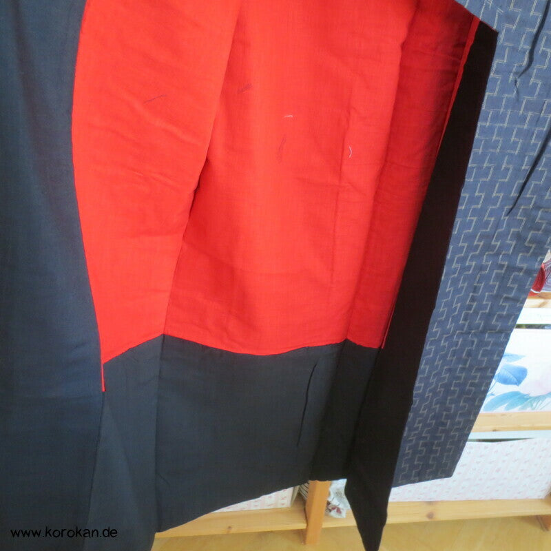 Tsumugi Ensemble Set Haori und Kimono, Kasuri Stufen
