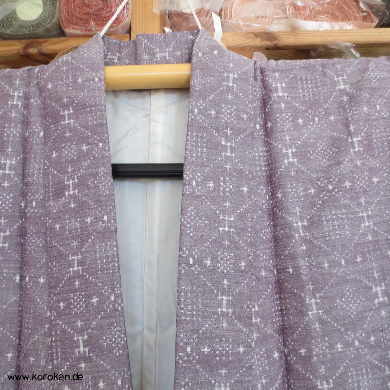 Karo - Rauten Drehermuster Tsumugi Seiden Kimono