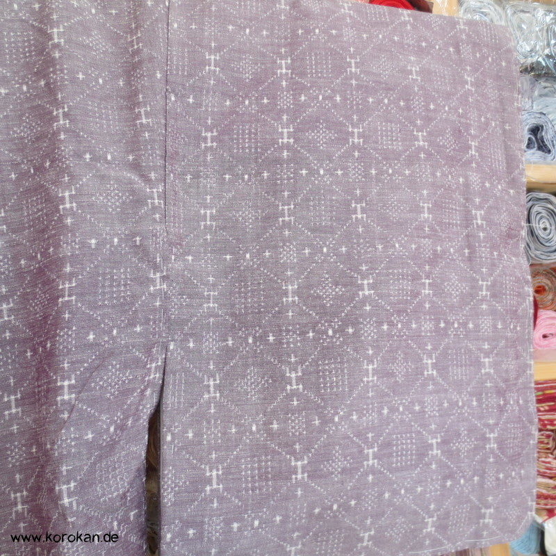 Karo - Rauten Drehermuster Tsumugi Seiden Kimono