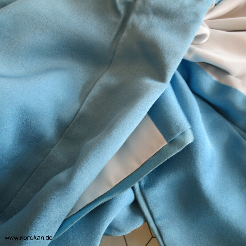 feine Shibori Wellen, Pinien, Wisteria, Päonien Seidencrepe Furisode Kimono