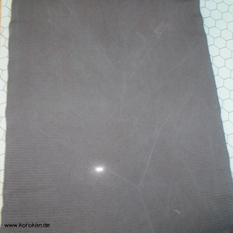 schwarzer Rho Kimono Seidenstoff mit Mon, vorgewaschen