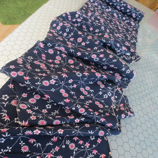 Shippo Blumenkreise Kimono Chirimen Crepe