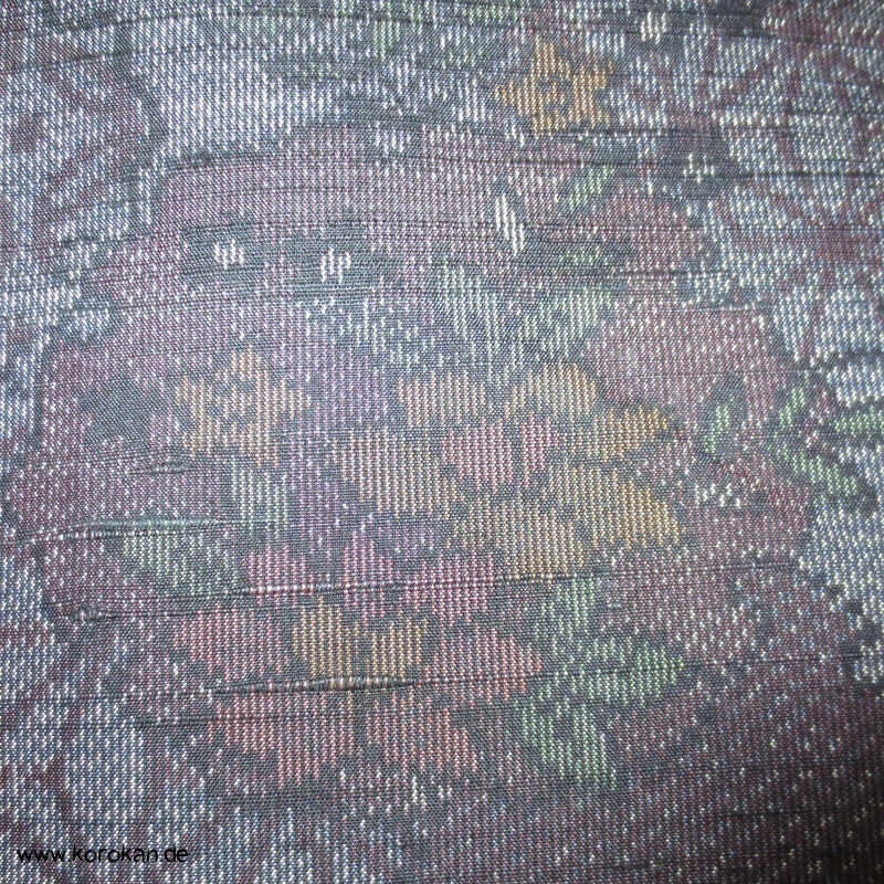 Schneeflocken, Blumen Kasuri Tsumugi Seiden Kimono