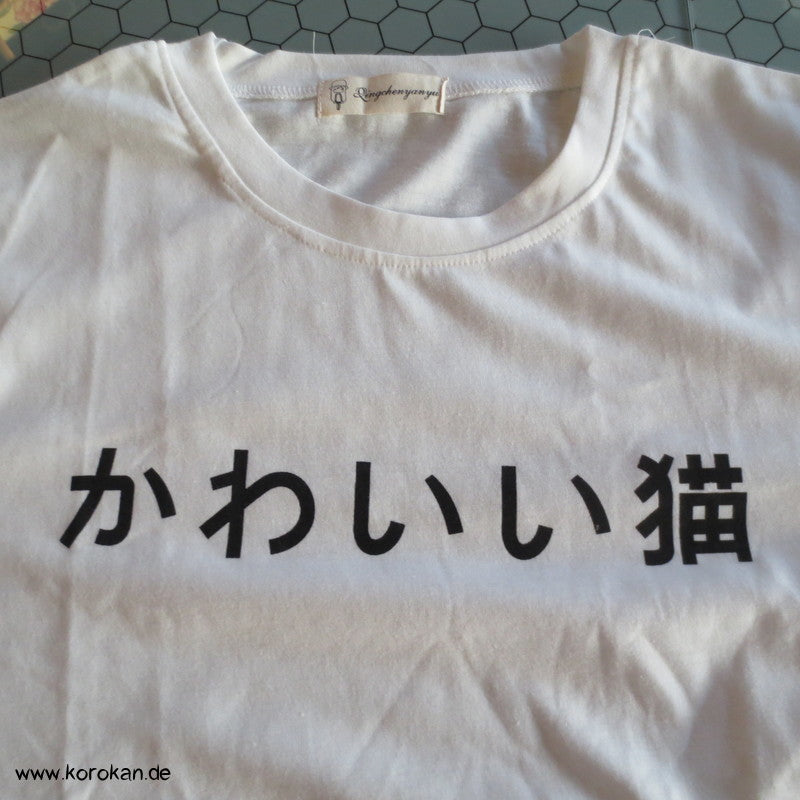 Maneki Neko T Shirt Gr. L