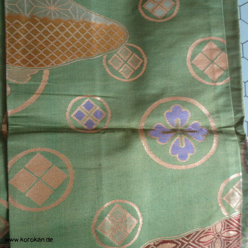 grün goldener Brokat Hakama - Umanori - Hosen - Typ