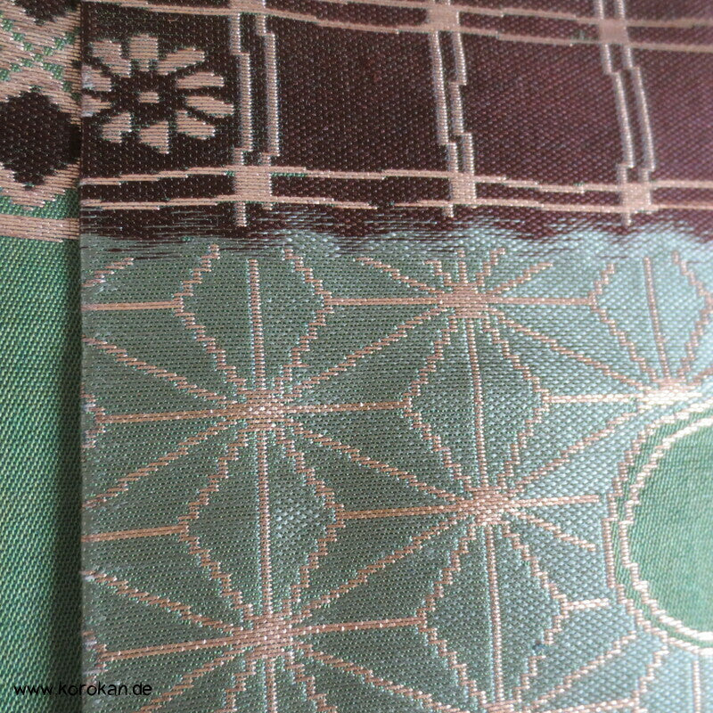 grün goldener Brokat Hakama - Umanori - Hosen - Typ