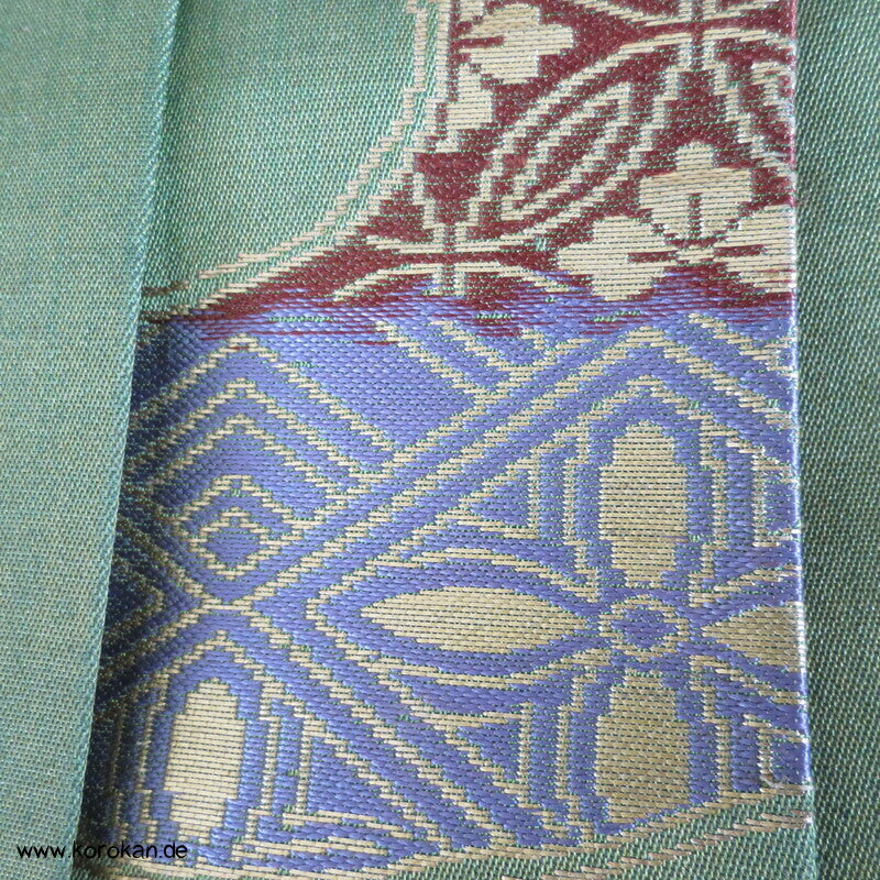 grün goldener Brokat Hakama - Umanori - Hosen - Typ
