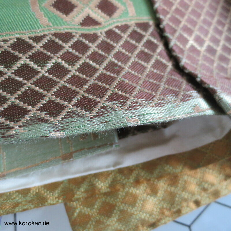 grün goldener Brokat Hakama - Umanori - Hosen - Typ