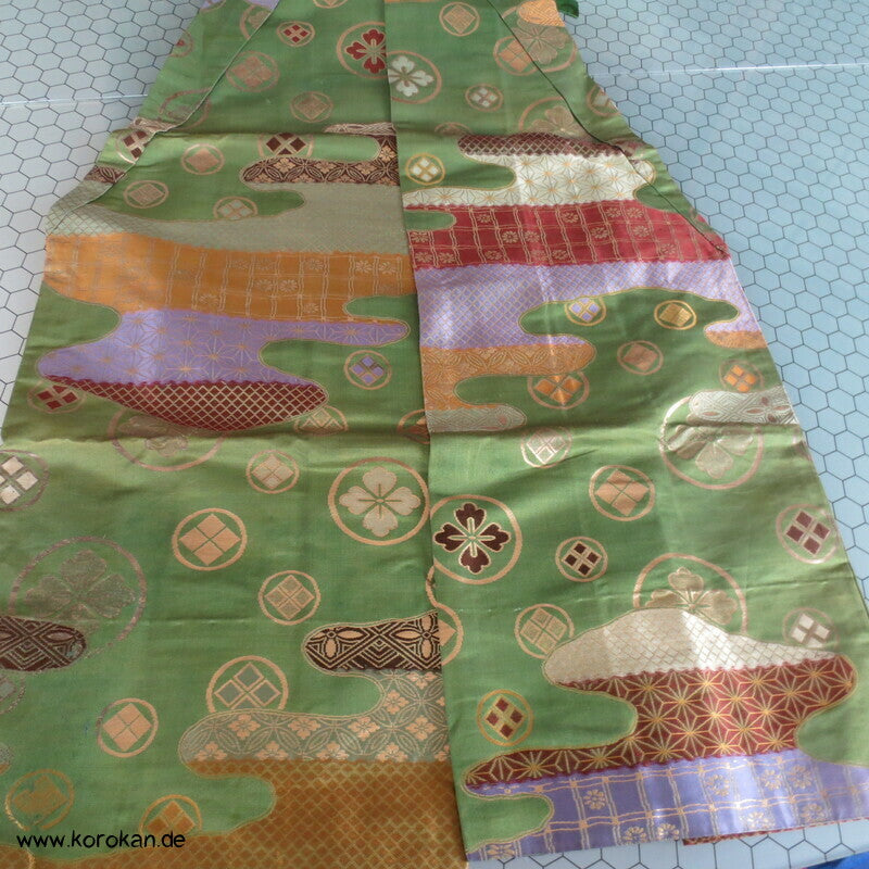 grün goldener Brokat Hakama - Umanori - Hosen - Typ