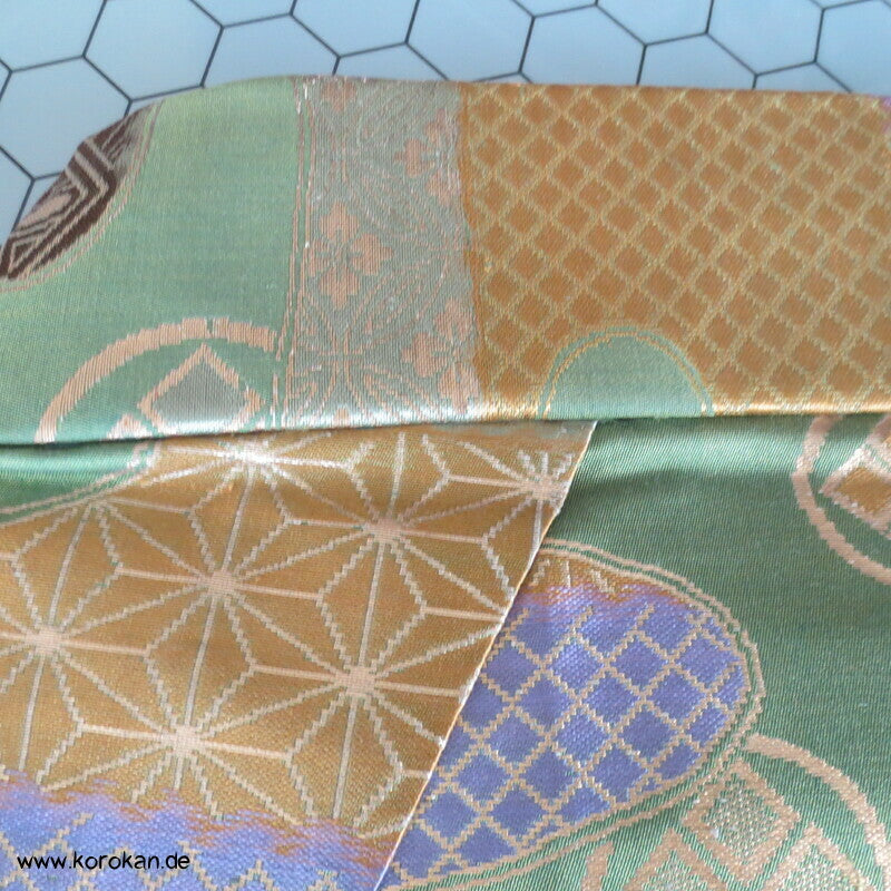 grün goldener Brokat Hakama - Umanori - Hosen - Typ