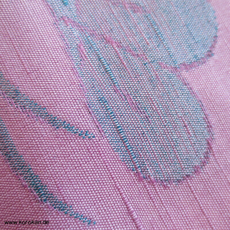 Kimono Tanmono Stoffrolle Wollmisch Jacquard Pinien in fliederrosa