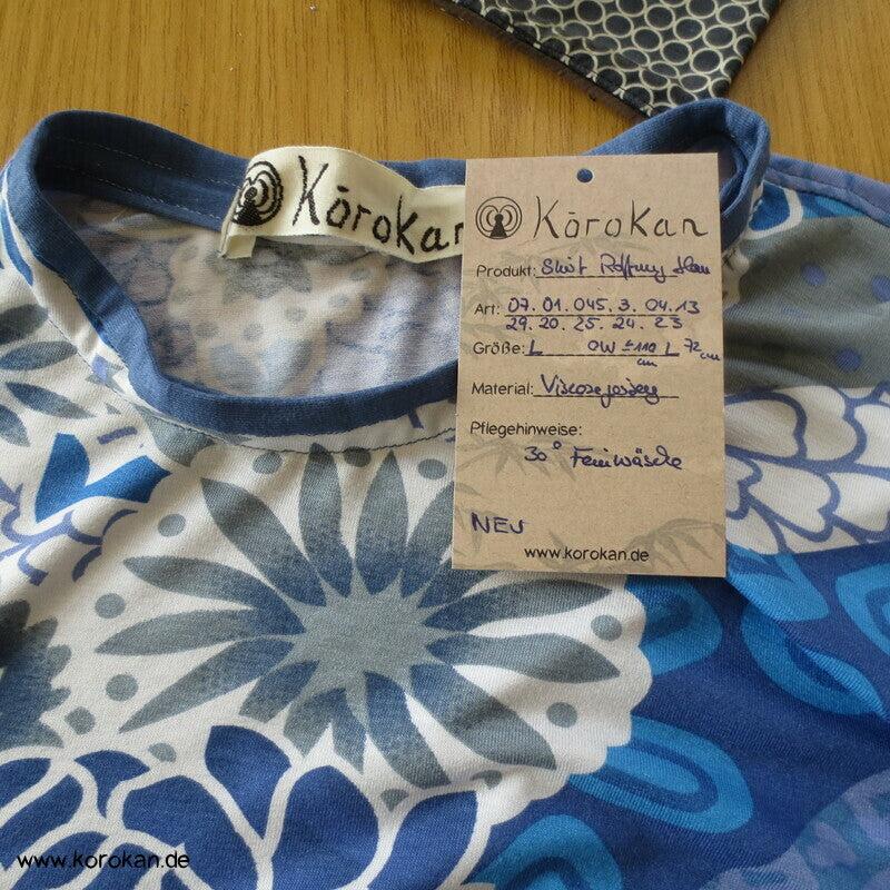 seitliche Raffung links, langarm Shirt