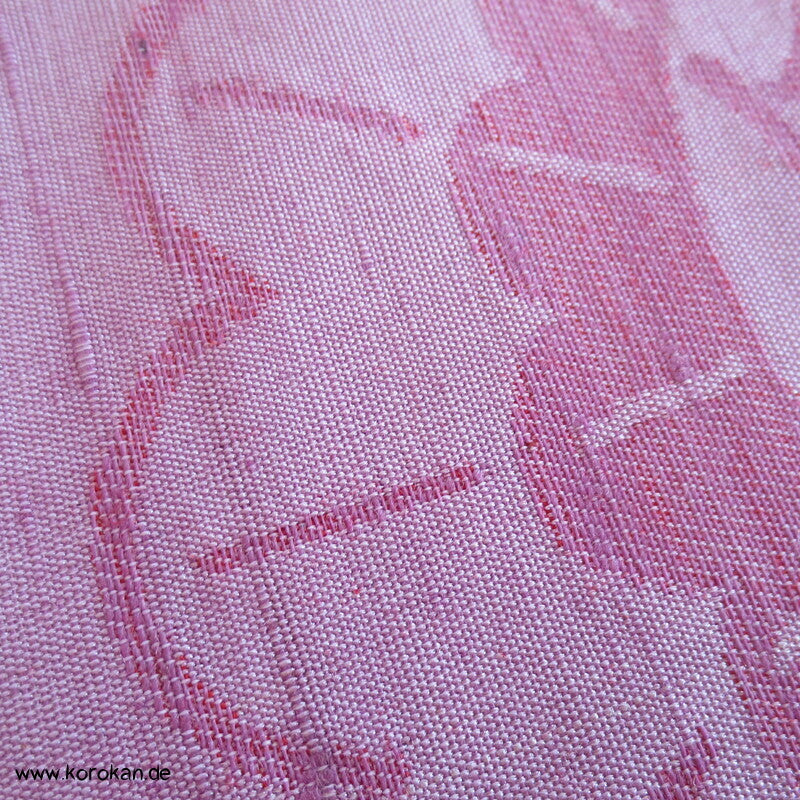 Kimono Tanmono Stoffrolle Wollmisch Jacquard Pinien in fliederrosa