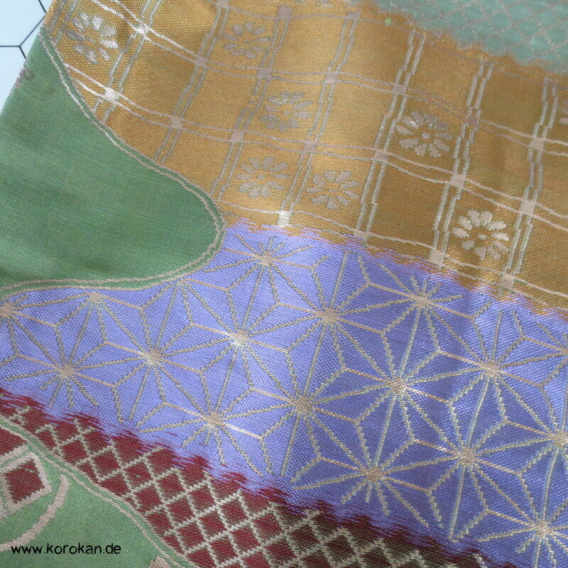 grün goldener Brokat Hakama - Umanori - Hosen - Typ