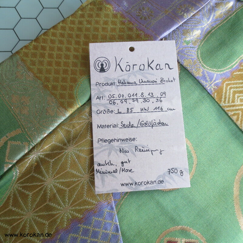 grün goldener Brokat Hakama - Umanori - Hosen - Typ