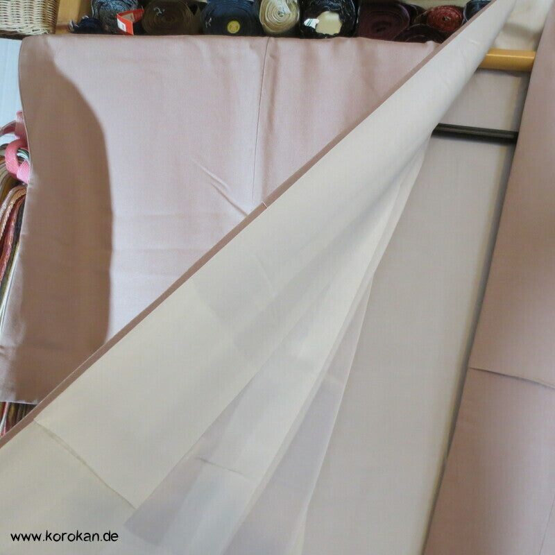 handgemalte Bambuszweige, goldbestickt auf Seidencrepe Homongi Kimono