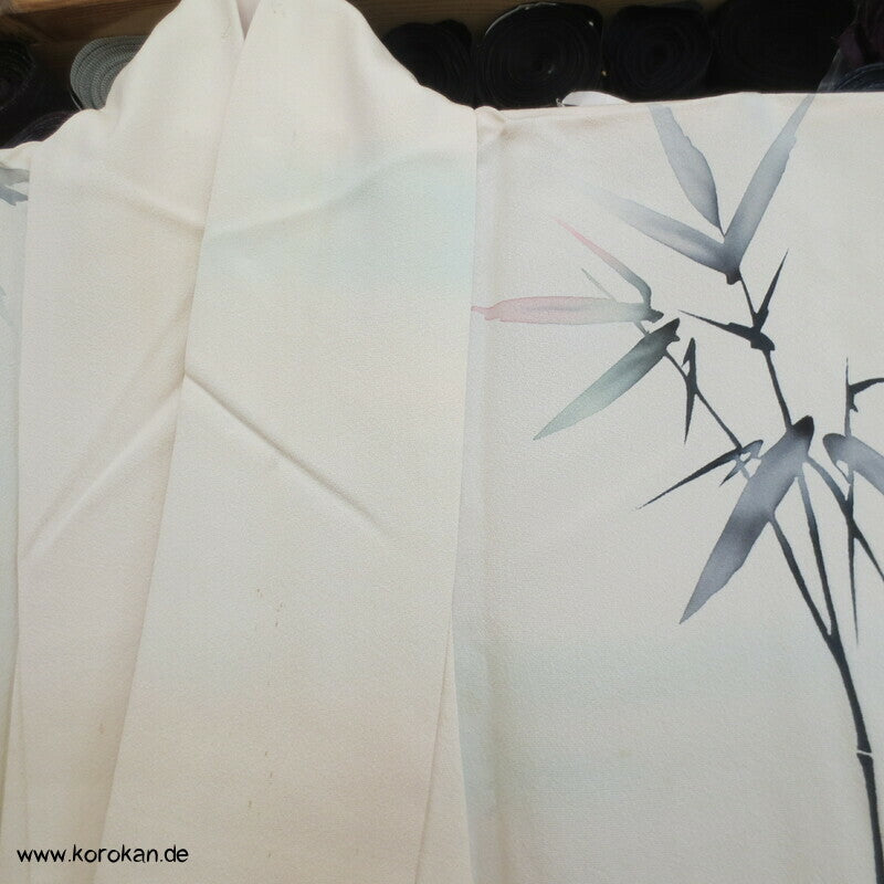 gemalter Bambus Hitoe Homongi Kimono