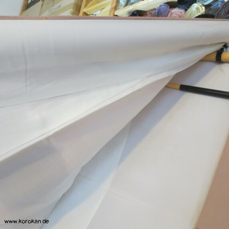 handgemalte Bambuszweige, goldbestickt auf Seidencrepe Homongi Kimono