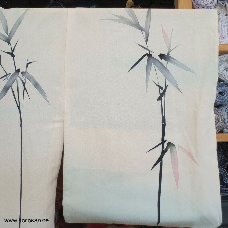 gemalter Bambus Hitoe Homongi Kimono
